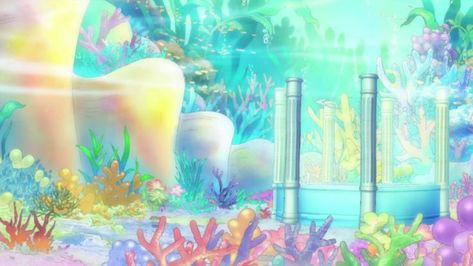 Fishman Island One Piece, One Piece Fishman, Fishman Island, Underwater Kingdom, Mermaid Anime, Mermaid Background, One Piece Oc, One Piece World, Bts Art