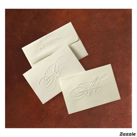 Exclusively Yours Embossed Personal Note Cards Note Cards Ideas, Blind Emboss, Magic Birthday, Note Card Gifts, Monogrammed Stationery, Correspondence Cards, How To Fold Notes, First Anniversary Gifts, Embossed Cards