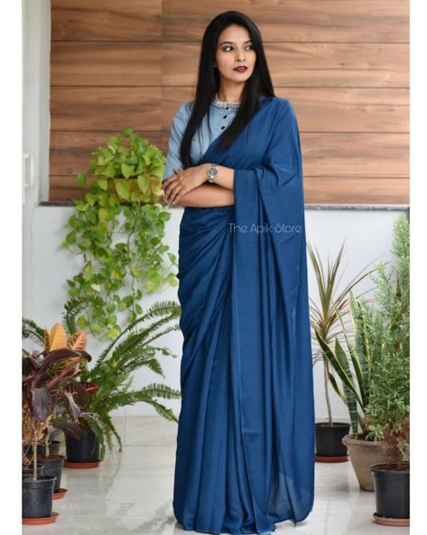 Formal Sarees Office, Fancy Gown, Keep Me Stylish, Formal Saree, Cotton Saree Blouse Designs, Cotton Blouse Design, Maxi Design, Gown Blue, Cotton Saree Designs