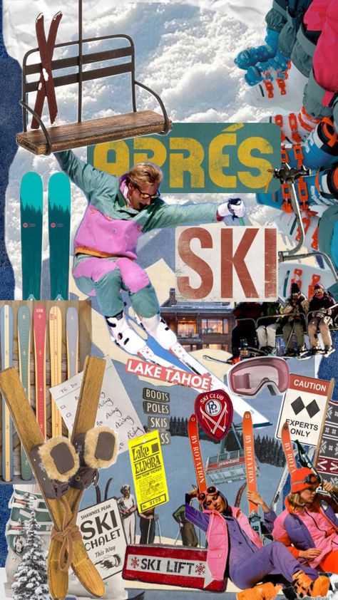 Ski life! #skiing #skiitrip #ski #skilodge #vintageskiing #skibum #skiingaesthetic #skiinginspo Snowboard Aesthetic Vintage, Vintage Skiing Aesthetic, Snowboard Aesthetic, Skiing Aesthetic, Ski Aesthetic, Apres Ski Party, Vintage Ski Posters, Ski Bums, Ski Art