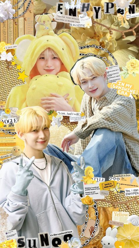 #enhypen#enhypensunoo#sunoo#kpop#kpopcollages#kpopedit#music#cute#white#yellow#fun#fyp#aesthetic#wallpaper Yellow Kpop Wallpaper, Kpop Idol Wallpaper, Sunoo Aesthetic, Sunoo Wallpaper, Fyp Aesthetic, Somebody To Love, Yellow Wallpaper, Yellow Aesthetic, Kpop Wallpaper