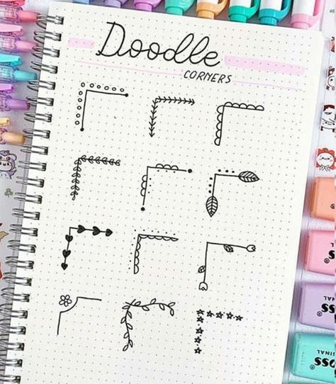 Cartolina Design Ideas Border, Skz Doodle Art Journals, Cartolina Design Ideas, Our Adventure Book Ideas Pages, Nice Doodles, Easy Journal Ideas, Journal Doodle Ideas, Bullet Journal Ideas For Beginners, Easy Journal