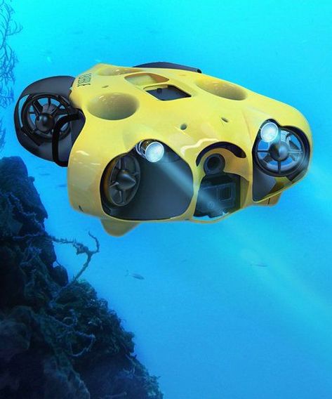 a submarine drone that freely captures your underwater journey in high definition Water Drone, Underwater Vehicle, Wave Boat, Gadget Tecnologici, Underwater Drone, Luxury Stuff, Drone Business, Drone For Sale, Drones Concept