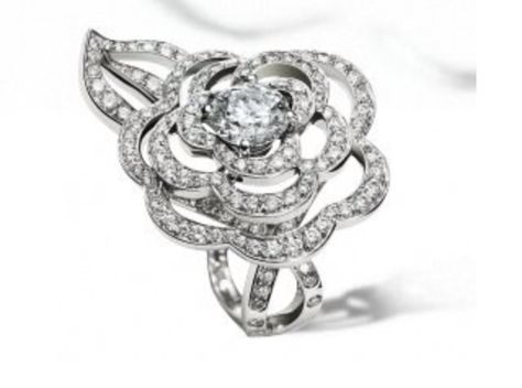 Chanel Camelia - a ring that I could only dream of.... Razzle Dazzle, Platinum Jewelry, Gold Diamond Jewelry, Chanel Jewelry, White Gold Diamond Rings, White Gold Jewelry, Large Ring, Spring Has Sprung, Jewel Box