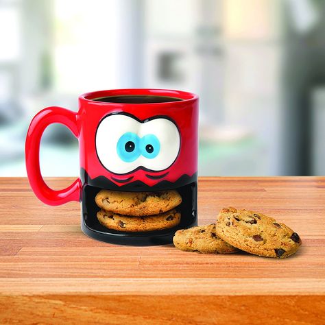 Amazon.com: BigMouth Inc Crazy for Cookies Coffee Mug: Kitchen & Dining Cookie In A Mug, Crazy Cookies, Novelty Cups, Porcelain Espresso Cups, Espresso Cups Set, Chocolate Caliente, Milk N Cookies, Cool Mugs, Matcha Tea