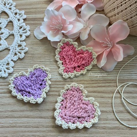 Crocheted Hearts, Back Post Double Crochet, Front Post Double Crochet, Crochet Size, Crochet Square Patterns, Crochet Heart, Square Patterns, Crochet Square, Crochet Squares