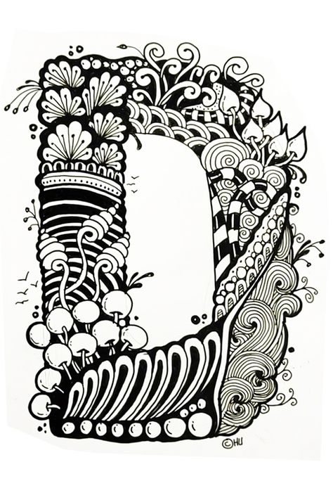 zentangle art alphabet d || alphabet zentangle d || alphabet doodling d #zentangle #zentangleart #drawing #zentanglepatterns Zentangle Lettering, Zentangle Alphabet, Zentangle Letters, D Alphabet, Draw Zentangle, Neurographic Art, Zen Doodles, Art Zentangle, Mandala Zentangle