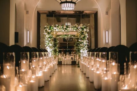 Aisle Candles, Wedding Ceremony Photography, Candlelit Ceremony, Candlelit Wedding, Fall Wedding Ceremony, Ceremony Photography, Inside Weddings, Wedding Inside, Jewish Wedding