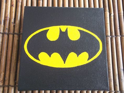 Paintings For Kids Room, Paintings For Kids, Superhero Painting, Jim Lee Batman, Superhero Canvas, Batman Art Drawing, Batman Painting, Art Mini Toile, Batman Decor