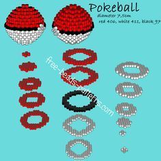 Pokeball 3d perler beads Hama Beads Playbox Pyssla pattern Perler Bead Designs, Hama Beads 3d, Pokemon Bead, Perler Creations, Pokemon Ball, Pokemon Perler Beads, 3d Perler Bead, Beads Patterns, Art Perle