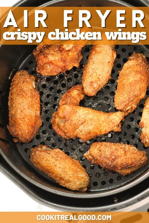 Chicken Wings In Air Fryer, Wings In Air Fryer, Perfect Chicken Wings, Breaded Chicken Wings, Air Fryer Recipes Chicken Wings, Air Fry Chicken Wings, Air Fryer Fried Chicken, Crispy Wings, Crispy Chicken Wings