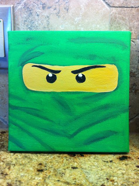 My son is crazy for Ninjago so I created thus one of a kind painting on canvas.  I can create any color Ninjago and you can find me on ebay by typing Ninjago wall art Lego Bedroom, Ninjago Birthday, Ninjago Party, Scandinavian Design Bedroom, Ninjago Art, Lego Birthday Party, Lego Room, Iron Wall Decor, Lego Party