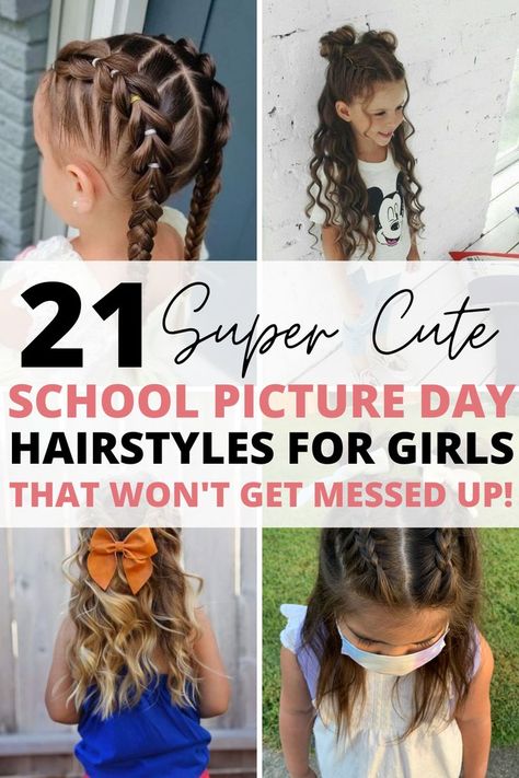 School Picture Hairstyles, Picture Day Hairstyle, Picture Hairstyles, Picture Day Hairstyles For Kids, Picture Day Hairstyles, School Picture Day, Girls School Hairstyles, Picture Day Hair, Day Hairstyles