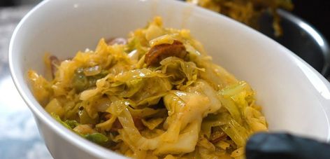 Delicious Fried Cabbage: A Soul Food Classic - Smokin' and Grillin' with AB Soul Food Cabbage, Best Fried Cabbage, Spicy Ham, Veggie Board, Southern Fried Cabbage, Buttered Cabbage, Vegetable Ideas, Beans And Potatoes, Recipes Eggs