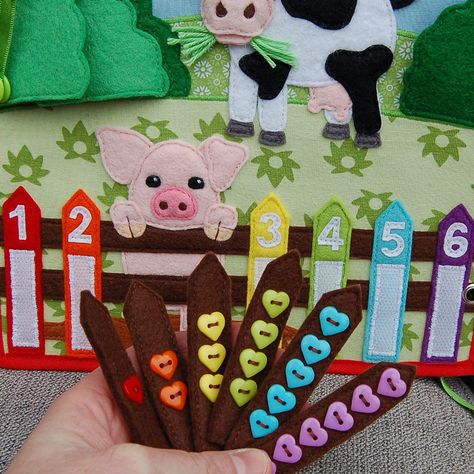 PDF Pattern & tutorial 2 Quiet book pages Farmbook: Cow pig | Etsy Farm Quiet Book, Quiet Book Pages, Farm Books, Quiet Book Templates, Baby Mobil, Diy Quiet Books, Baby Quiet Book, Idee Cricut, Quiet Book Patterns