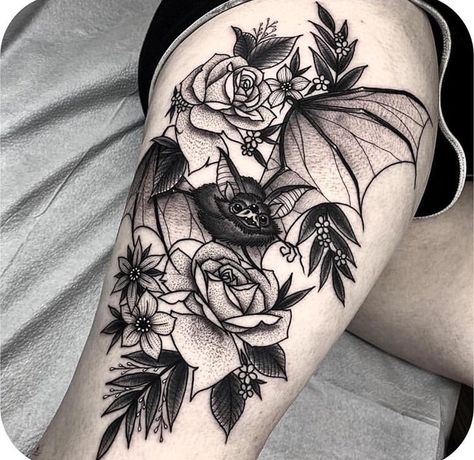 Casket Tattoo, Black Casket, E.t Tattoo, Bats Tattoo Design, Bat Tattoo, Scranton Pa, Theme Tattoo, Inspiration Tattoos, Spooky Tattoos