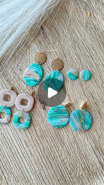 Emerald and Opal Handmade Creations on Instagram: "This year’s beach collection is my favourite yet. It may have made a huge mess with the alcohol ink but it’s 1000% worth it.  Available May 5th at 8pm AST   #novascotiamakers  #entrepreneur  #beach  #novascotia  #resin #polymerclayearrings" Beach Polymer Clay, Polymer Earrings, Polymer Clay Jewelry Diy, Beach Collection, Clay Jewelry Diy, Jewelry Diy, Polymer Clay Jewelry, Alcohol Ink, Worth It