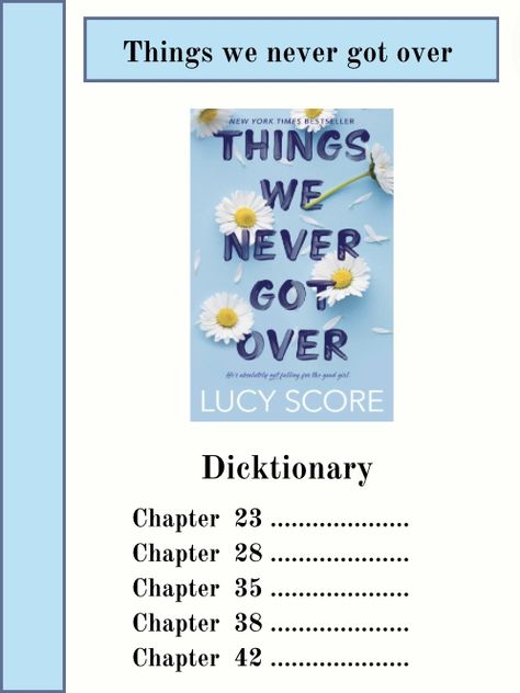 Lucy Score 
Romance book 
Smut
Books
Booktok Things We Never Got Over Spicy Chapters, Thing We Never Got Over, Spicy Chapters In Books, Things We Never Got Over, Spicy Chapters, Books Spicy, Lucy Score, Reading Slump, Book Reading Journal