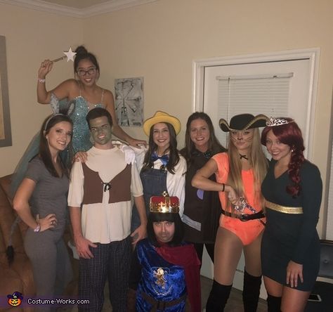 Lord Farquaad Costume Girl, Shrek Group Halloween Costumes, Shrek Costume Group, Lord Farquaad Costume, People At School, Shrek Costume, Lord Farquaad, Homemade Costume, Costume Works