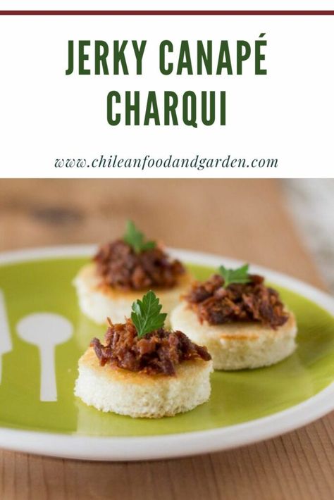 Jerky Canapé Charqui - Pilar's Chilean Food & Garden Chilean Appetizers, Chilean Food, Cold Wine, Chilean Recipes, Easy To Make Appetizers, Food Garden, Old Recipes, Old Fashion, Bring Back