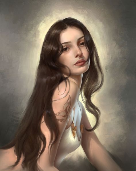 Digital Portrait Art, Arte Fantasy, Ethereal Art, Which One Are You, Digital Art Girl, Digital Portrait, Character Portraits, Portrait Art, Dark Hair