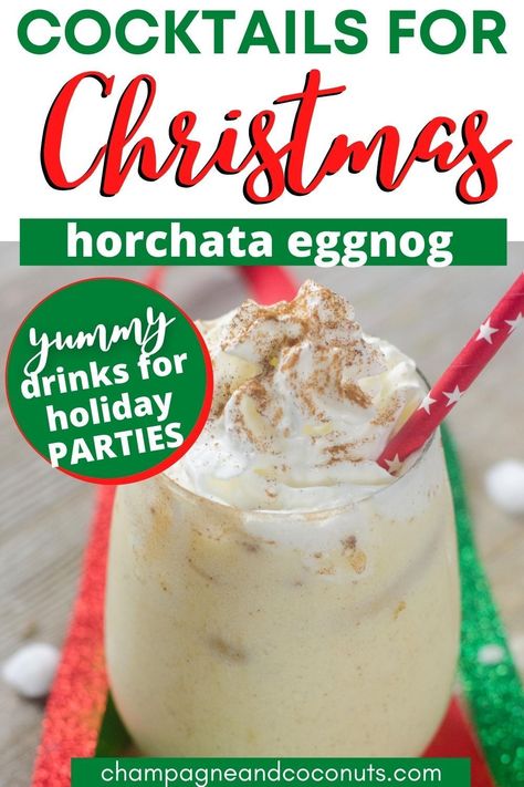 Cinnamon Gingerbread Eggnog Recipe with Horchata and Fireball Whiskey is perfect to serve during the holidays. With that delicious cinnamon flavor from both the Fireball and the Horchata, your eggnog is bound to be delicious. You can also leave our the Fireball to serve to the kids too! #Eggnog #Fireball #Horchata #Christmas Horchata Cheesecake Recipe, Horchata Cocktail, Fireball Recipes, Homemade Horchata, Eggnog Cocktail, Eggnog Drinks, Healthy Holiday Treats, Whiskey Sour Recipe, Cocktail And Mocktail