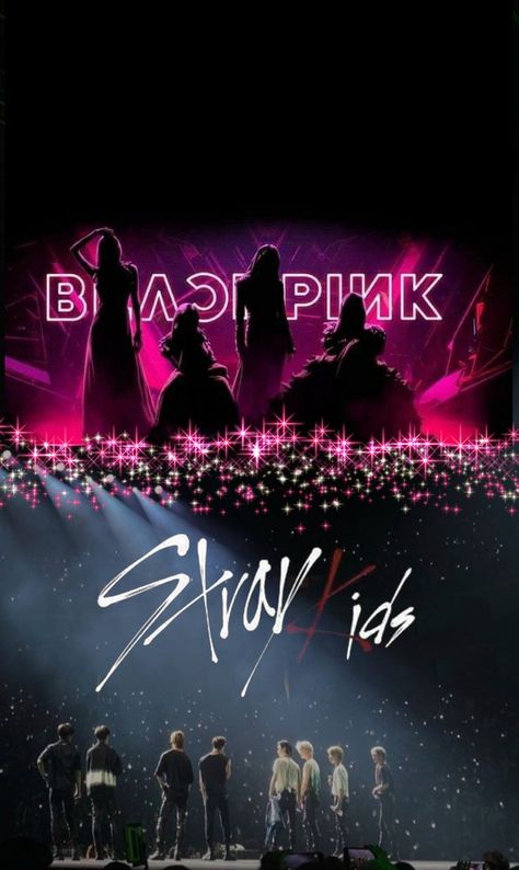 Blackpink and Stray kids wallpaper Black Pink Stay, Blackpink And Stray Kids, Collab Aesthetic, Stray Kids Wallpapers, Stay Kpop, Stray Kids, The Voice, Sound