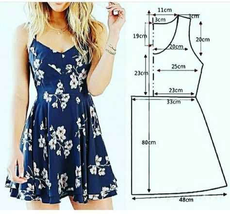 Simple Dress Pattern Free Summer, Pola Bra, Robe Diy, Simple Dress Pattern, Tunic Sewing Patterns, Dress Patterns Diy, Girls Dresses Diy, Easy Dress Sewing Patterns