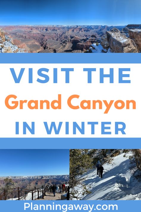 Are you thinking about going to the Grand Canyon in Winter? The Grand Canyon in the winter is an amazing time to visit.
 
We will give tips for visiting the Grand Canyon in winter. This will include the Grand Canyon winter weather expectations, the best Grand Canyon hikes in winter, and Grand Canyon winter itinerary to help you plan out your visit. 
 
If you are visiting the Grand Canyon in winter there is a possibility of a Grand Canyon snow alert. 
 
Let’s plan a Grand Canyon in winter trip! Grand Canyon In Winter, Grand Canyon In February, Arizona Travel Winter, Grand Canyon Picture Ideas Winter, Winter Grand Canyon Outfit, Grand Canyon In December, Grand Canyon December, Arizona Packing List Winter, Grand Canyon Outfits Winter