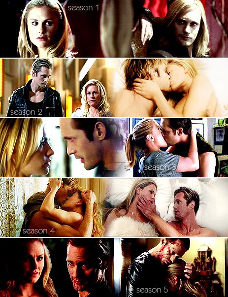 Eric and Sookie through the seasons #TrueBlood True Blood Jessica, Sookie True Blood, Eric And Sookie, True Blood Series, Eric Northman, True Blood, Tv Couples, Buffy The Vampire Slayer, Book Tv