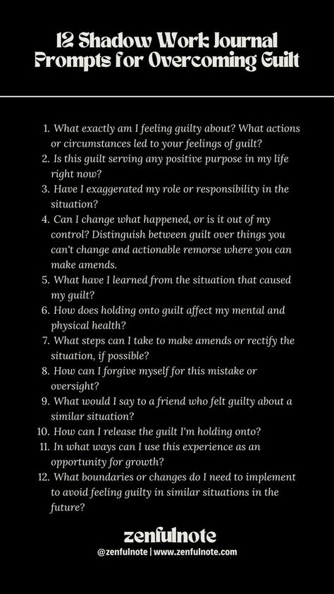 Overcoming guilt through shadow work requires you to confront and understand the sources of your guilt, forgive yourself, and learn from your experiences. Overcoming Guilt, Letter To My Sister, Shadow Work Journal Prompts, Work Journal Prompts, Shadow Work Spiritual, Shadow Work Journal, Marriage Therapy, Healing Journaling, Forgive Yourself