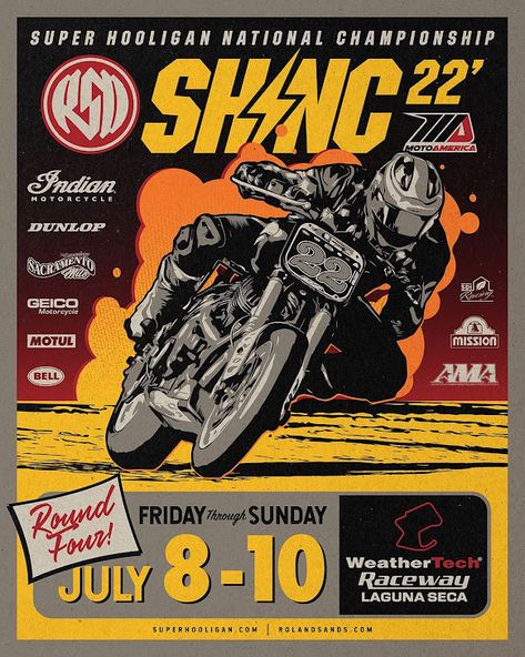 2022 SHNC Super Hooligan National Championship July 8-10 Laguna Seca Event Poster Motorcycle Poster, Guy Martin, Laguna Seca, Stunt Bike, Paris Dakar, Motorcycle Posters, Helmut Newton, Motorcycle Art, Sepeda Motor