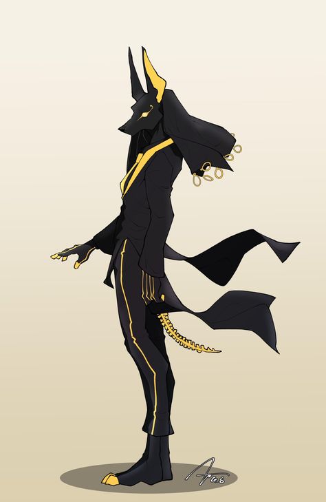 Jackal Art Egyptian, Anubis Character Design, Anubis Fanart, Egypt Fanart, Anubis Drawing, Egypt Design, African Mythology, Scary Tattoos, Ancient Egypt Art