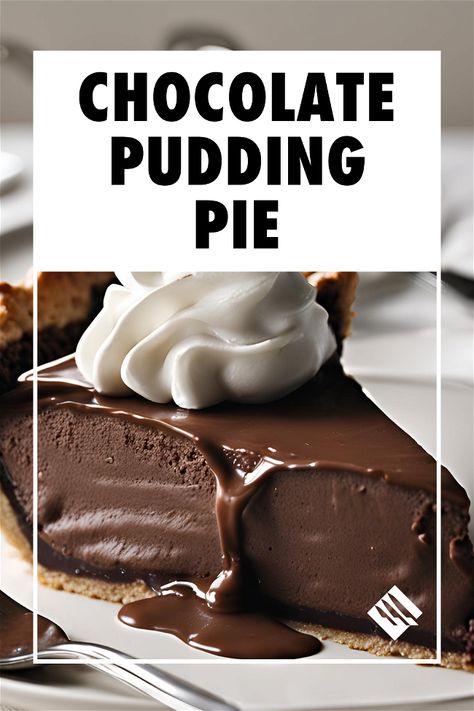 Chocolate Pudding Pie – santokuknives Chocolate Pudding Pie, Maple Syrup Glaze, Chocolate Pie With Pudding, Banana Waffles, Butter Alternative, Pudding Pie, Apricot Chicken, Pudding Pies, Fruit Compote