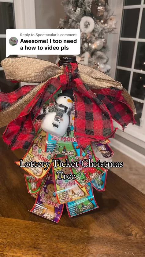 White Elephant Gift Ideas Funny Diy, White Elephant Gifts For Work, Lottery Ticket Christmas Gift, Lottery Ticket Tree, Homemade Gag Gifts, Lottery Ticket Gift, Christmas Gifts For Uncles, Best White Elephant Gifts, Christmas Gift Baskets Diy