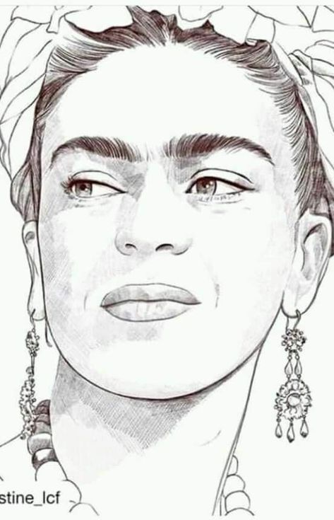 Frida Kahlo Drawing Sketches, Frida Khalo Drawing, Frida Kahlo Sketch, Frida Drawing, Frida Kahlo Drawing, Frida Kahlo Artwork, Frida Paintings, Frida Kahlo Paintings, Frida Kahlo Portraits