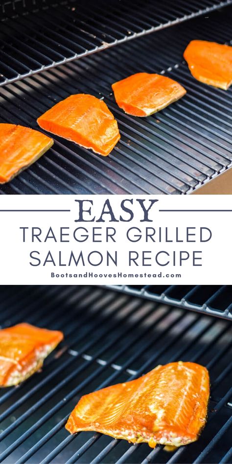 Easy Summer Meal, Grilled Salmon Recipe, Traeger Cooking, Traeger Grill Recipes, Grilled Salmon Recipes, Smoked Salmon Recipes, Real Honey, Farm Fresh Recipes, Pellet Grill Recipes