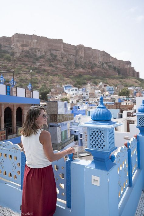 Jodhpur: A Complete Guide to India's Blue City | This World Traveled Indian Blue, Colorful Places, Blue City, Minimalist Wallpaper, Udaipur, Clock Tower, Birds Eye View, Jodhpur, Blue House