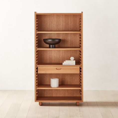 Lawson-Fenning x CB2 Collaboration | CB2 Oak Bookshelf, Acrylic Bookcase, Oak Bookshelves, Tall Bookshelves, Tall Bookcase, Wall Mounted Bookshelves, Low Bookcase, Lawson Fenning, Metal Bookcase