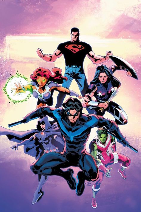 Titans United, Conner Kent, Original Teen Titans, Comics Characters, Univers Dc, Comic Book Panels, 4 December, Comic Book Artwork, The Titans