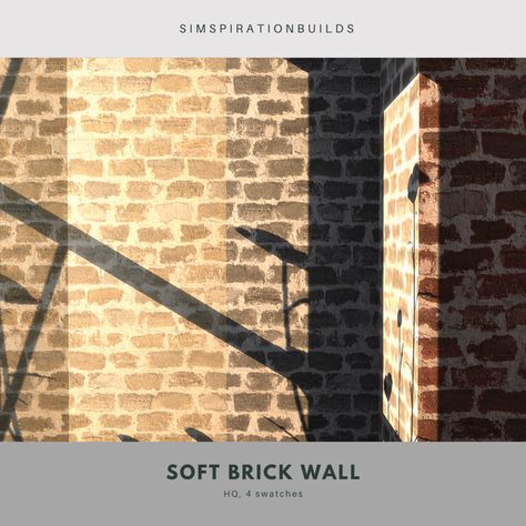 Soft Brick Wall | Patreon Sims 4 Patreon, Sims 4 Dresses, Sims 4 Cc Finds, Sims 4 Cc, Custom Content, The Sims 4, Brick Wall, The Sims, Sims 4