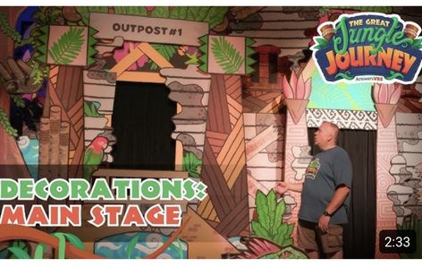 Jungle Journey Vbs, Jungle Theme Decorations, Vbs Decorations, Jungle Decorations, Vbs Themes, Jungle Scene, Vbs 2024, Vbs Ideas, Vbs Crafts