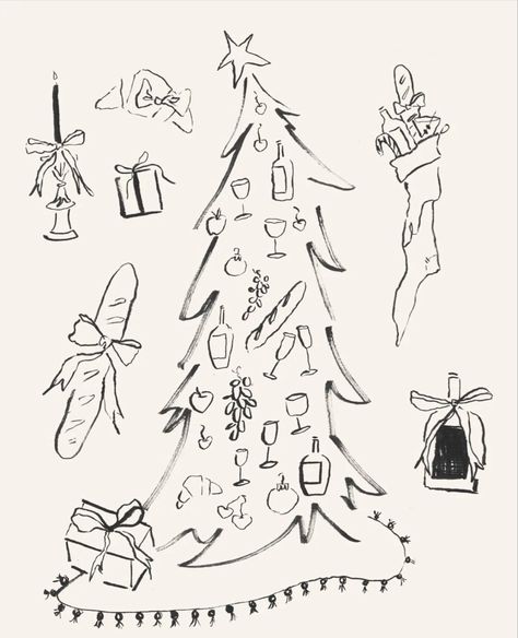 Christmas Sketch, Christmas Flyer, Christmas Doodles, Pottery Painting Designs, 카드 디자인, Christmas Illustration, Christmas Aesthetic, Watercolor Cards, Types Of Art