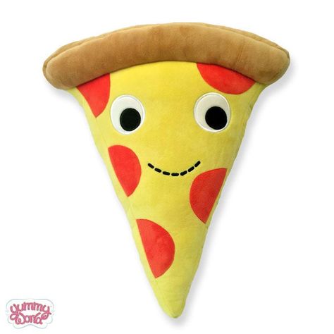 Cheezy Pie Yummy World pizza plush is a top quality soft, cute & cuddly plush with embroidered eyes and details.  You won't be disappointed with your Yummy Pizza Pillow, Food Plushies, Yummy World, Googley Eyes, Food Pillows, Embroidered Eyes, Embroidered Throw Pillows, Soft Cute, Cute Pillows