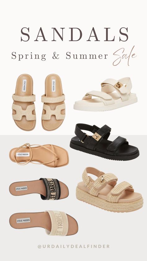 Steve Madden sandals on sale!!🤩 Stylish and comfy sandals for this summer🔥 Follow my IG stories for daily deals finds! @urdailydealfinder Mayven Sandals Outfit, Summer Sandals 2024, Sandals 2024 Trends, Steve Madden Outfit, Custom Outfits, Sandals Steve Madden, Sandals On Sale, Comfy Flats, Comfy Sandals