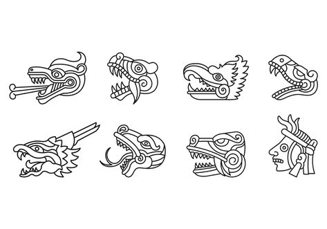 Download the Set Of Quetzalcoatl Symbol Vector 119152 royalty-free Vector from Vecteezy for your project and explore over a million other vectors, icons and clipart graphics! Quetzalcoatl Tattoo, Aztec Symbols, Mayan Tattoos, Mexican Art Tattoos, Aztec Tattoo Designs, Mayan Symbols, Mayan Art, Aztec Tattoo, Tattoo Lettering Fonts