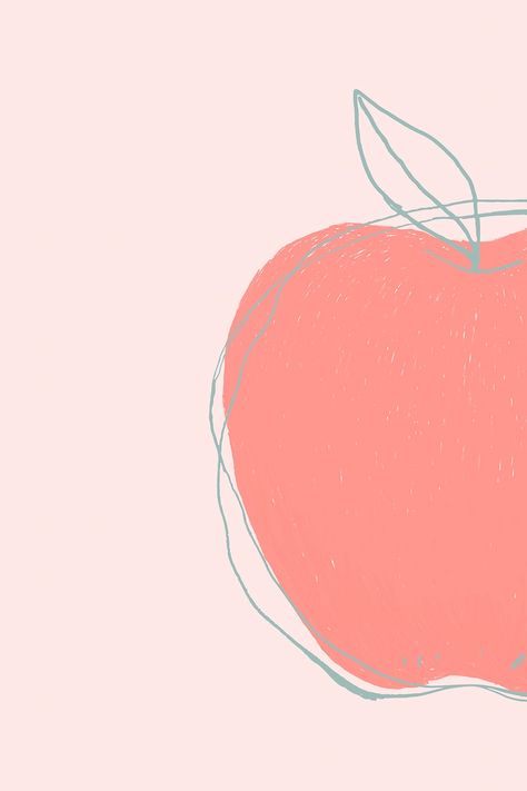 Apple fruit design space on pink background | free image by rawpixel.com Computer Wallpaper Pink, Apple Abstract, Fruit Doodle, Backgrounds Cute, Apple Vector, Apple Background, Color Wallpaper Iphone, Free Illustration Images, Fruit Wallpaper