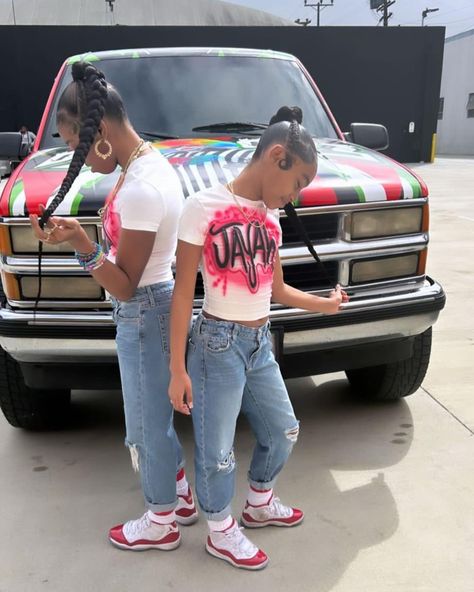 Kimora And Jayah Tommy Clown, T Squad, Jayah Bailey, Baby Decals, 13 Birthday, Celebrity Selfies, Matching Outfits Best Friend, Squad Outfits, Drippy Outfit