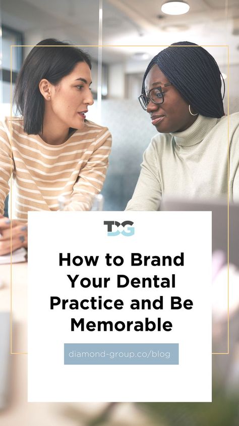 Branding is a necessity for every business, especially dental practices. Generally speaking, dentist office brands tend to be generic, bland, and missing the connection that patients seek in businesses when deciding where to spend their healthcare dollars | The Diamond Group | Digital Marketing Agency | Helping businesses grow their digital footprint Dental Office Marketing, Dentist Branding, Dental Branding, Vision And Mission Statement, Branding 101, Brand Consistency, Dentist Office, Digital Footprint, Visual Branding