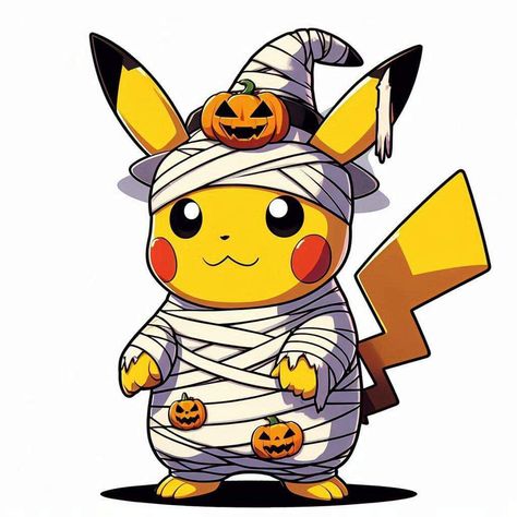 Pokemon Cutouts, Pokemon Thanksgiving, Pokemon Halloween Wallpaper, Halloween Pokemon Art, Halloween Pikachu, Halloween Pokemon, Pikachu Halloween, Cute Pokemon Art, Pokemon Halloween